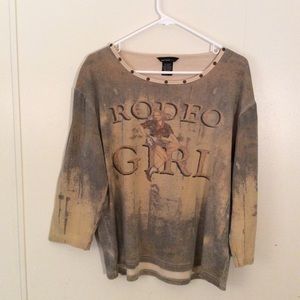 Western Ethics| Rodeo Girl Graphic Shirt, Size XXL